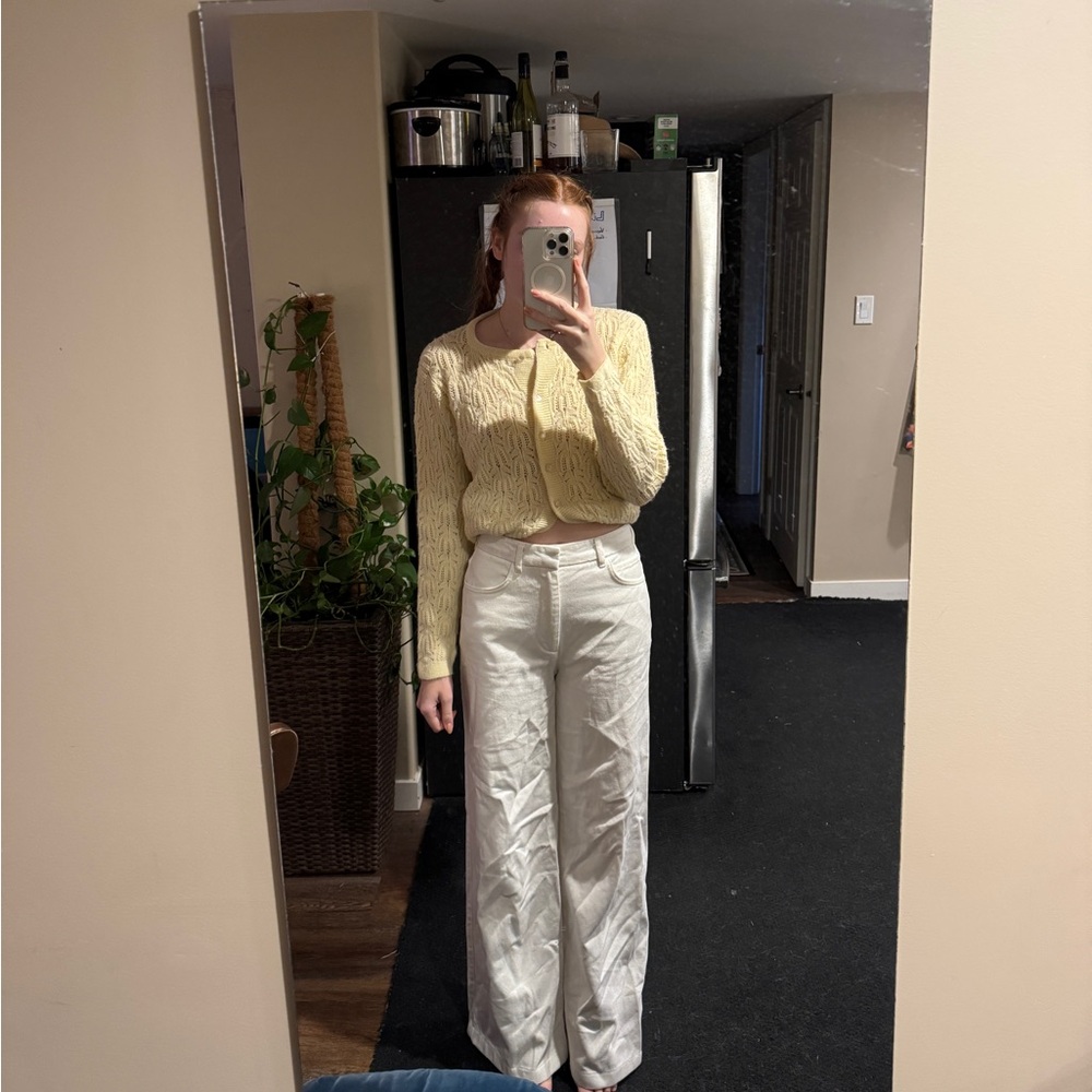 Massimo dutti high rise wide leg jeans